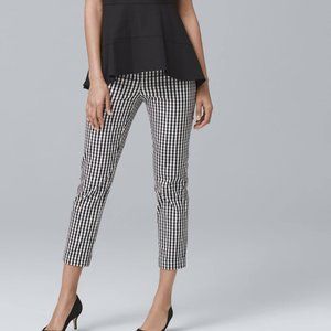 WHBM Slim Crop Gingham Pants Size 0